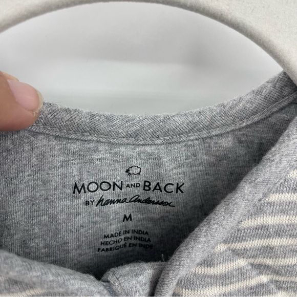 Moon and Back by Hanna Anderson Sleep Sack gray striped Sz M - Picture 2 of 7